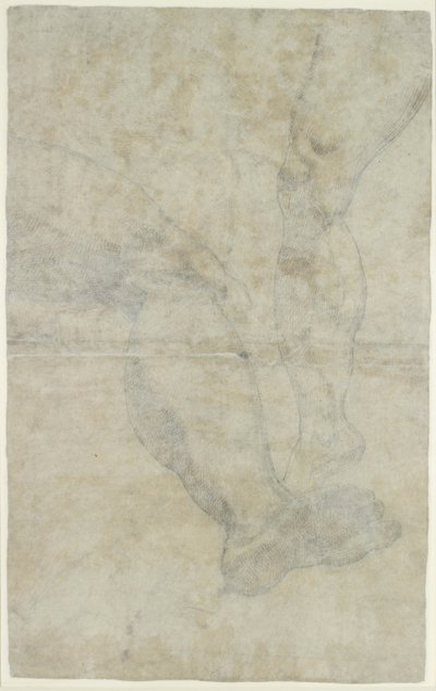 Studies of two pairs of legs by Lodovico Carracci